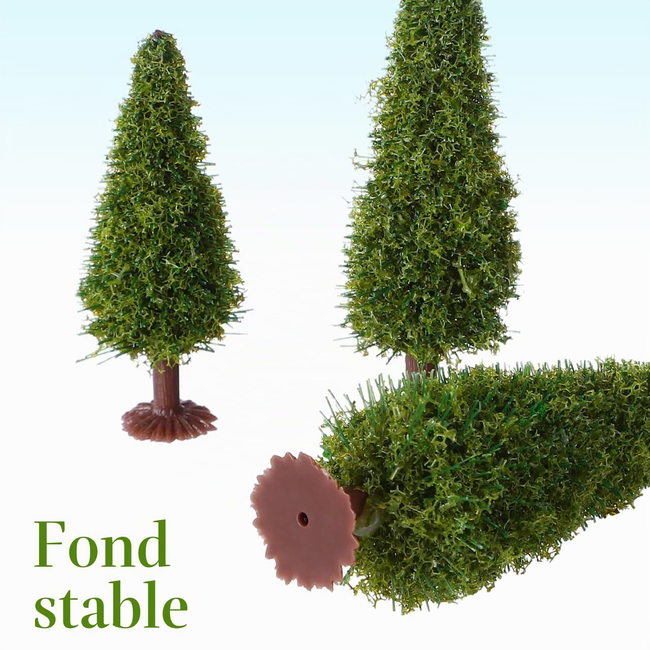Healifty Lot de 15 arbres d'architecture miniatures verts pour modélisme ferroviaire