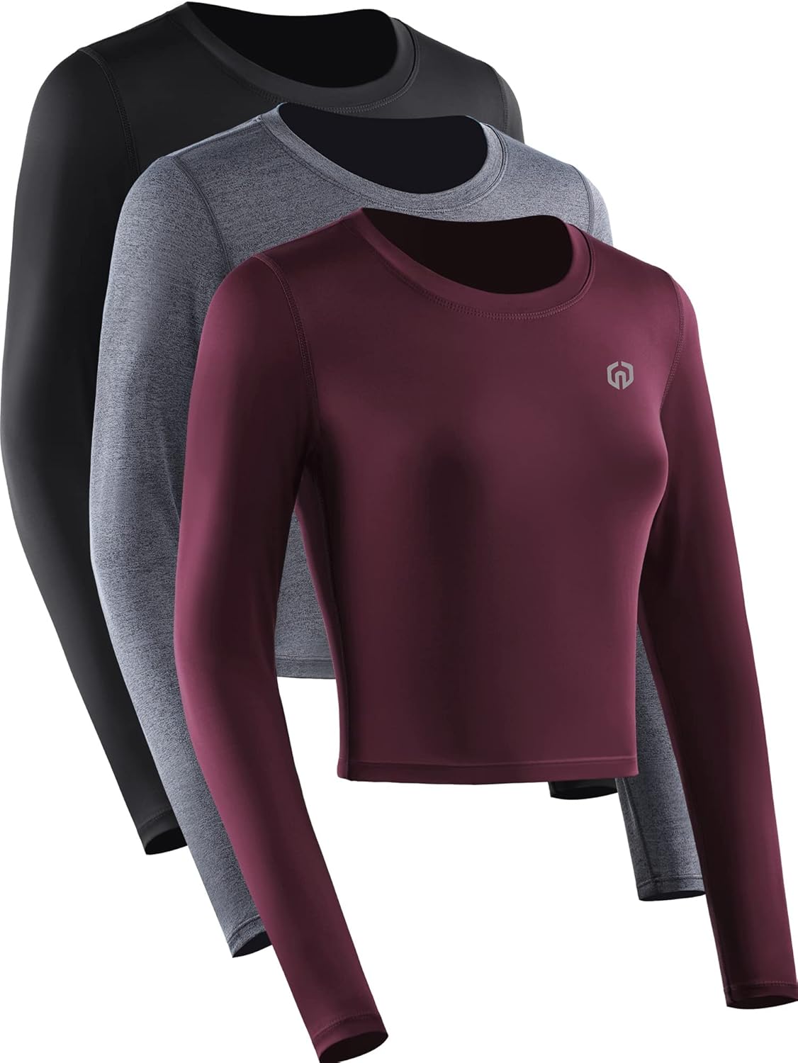 NELEUS Women's 3 Pack Compression Workout Athletic Shirt