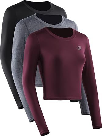 NELEUS Womens 3 Pack Compression Workout Athletic Shirt
