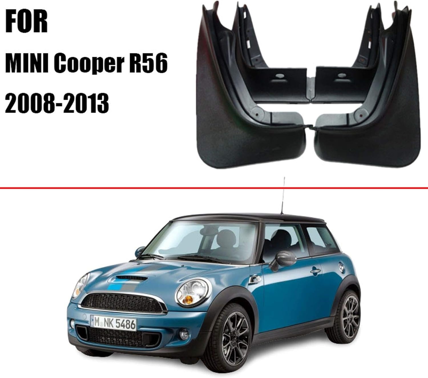 for Mini Cooper R56 2008-2013. Mud Flaps Mudguards Splash Guards Mudflaps Car Fenders Accessories Durable