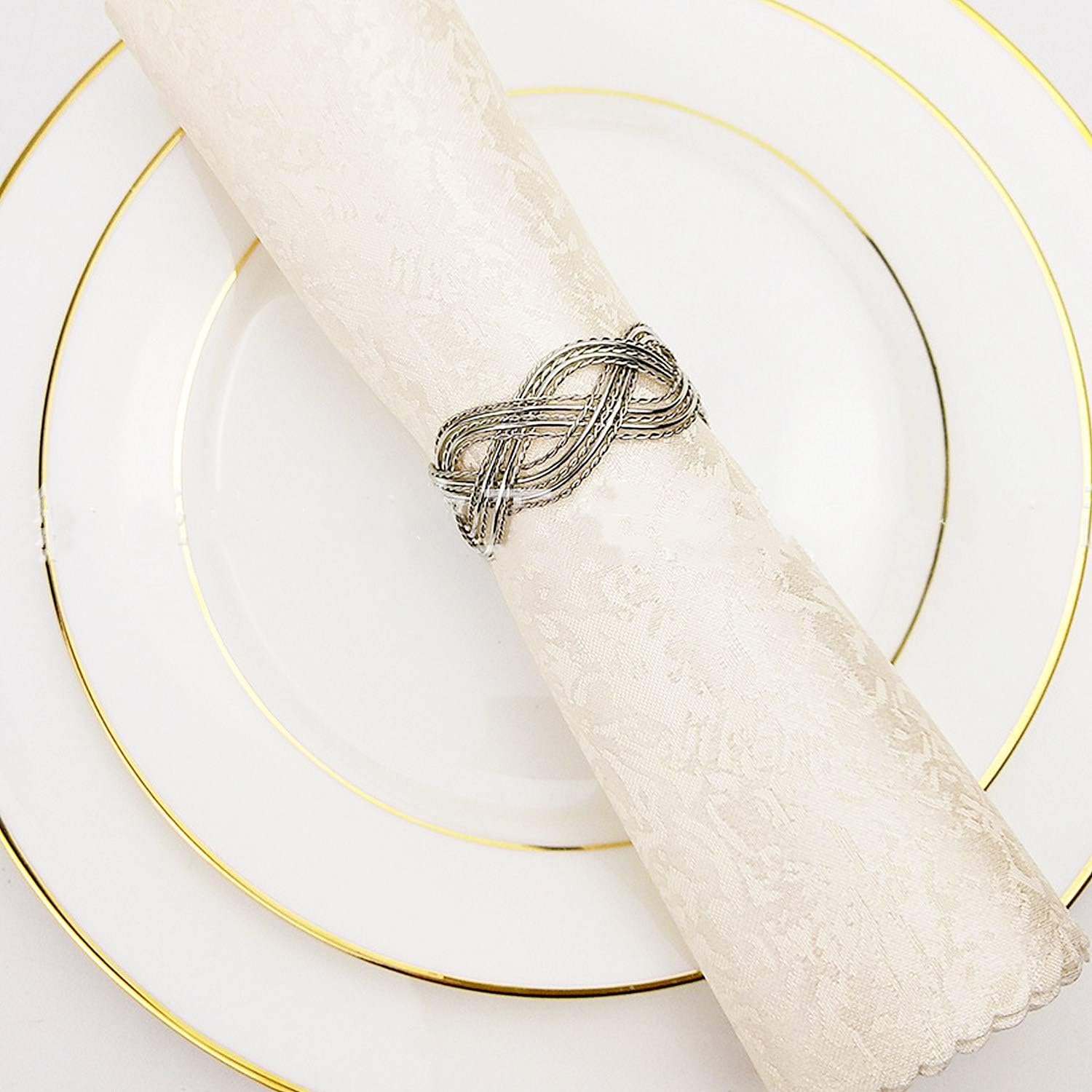 Product Deal Set of 12 Mesh Wedding Napkin Rings Holders for Holiday Wedding Thanksgiving, Silver Dinner Parties Home Table Decoration (Hollow 1, 12) Exclusive Discount 70% Price Set of 12 Mesh Wedding Napkin Rings Holders for Holiday Wedding Thanksgiving, Silver Dinner Parties Home Table Decoration (Hollow 1, 12)