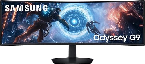 Samsung Odyssey G91F, Ultrawide Curved 32:9, Gaming Monitor, 49 Zoll, LED-VA-Panel, DQHD, 5120 x 1440, DisplayHDR 600, AMD FreeSync Premium Pro, 1ms, 144 Hz, Schwarz, LS49FG916EUXEN - 1