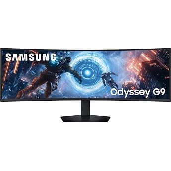 Samsung Odyssey G91F, Ultrawide Curved 32:9, Gaming Monitor, 49 Inches, LED VA Panel, DQHD, 5120 x 1440, DisplayHDR 600, AMD 