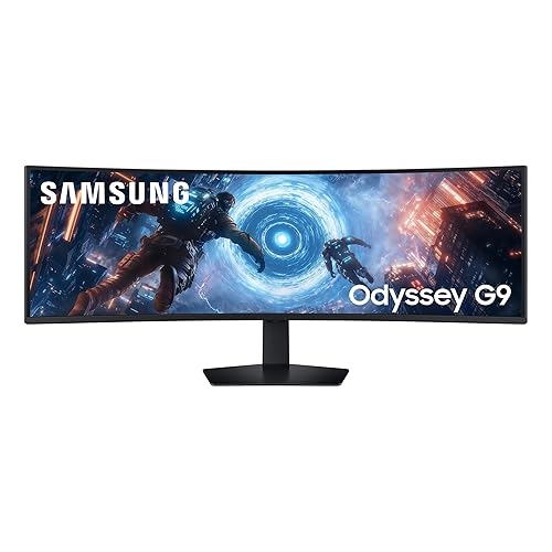 Samsung Odyssey Ark G91F, Ultrawide Curved Gaming Monitor, 49 Zoll, LED-VA-Panel, DQHD, 5120 x 1440 Pixel, FreeSync Premium Pro, Reaktionszeit 1 ms, Bildwiederholrate 144 Hz, Schwarz, LS49FG916EUXEN - VA