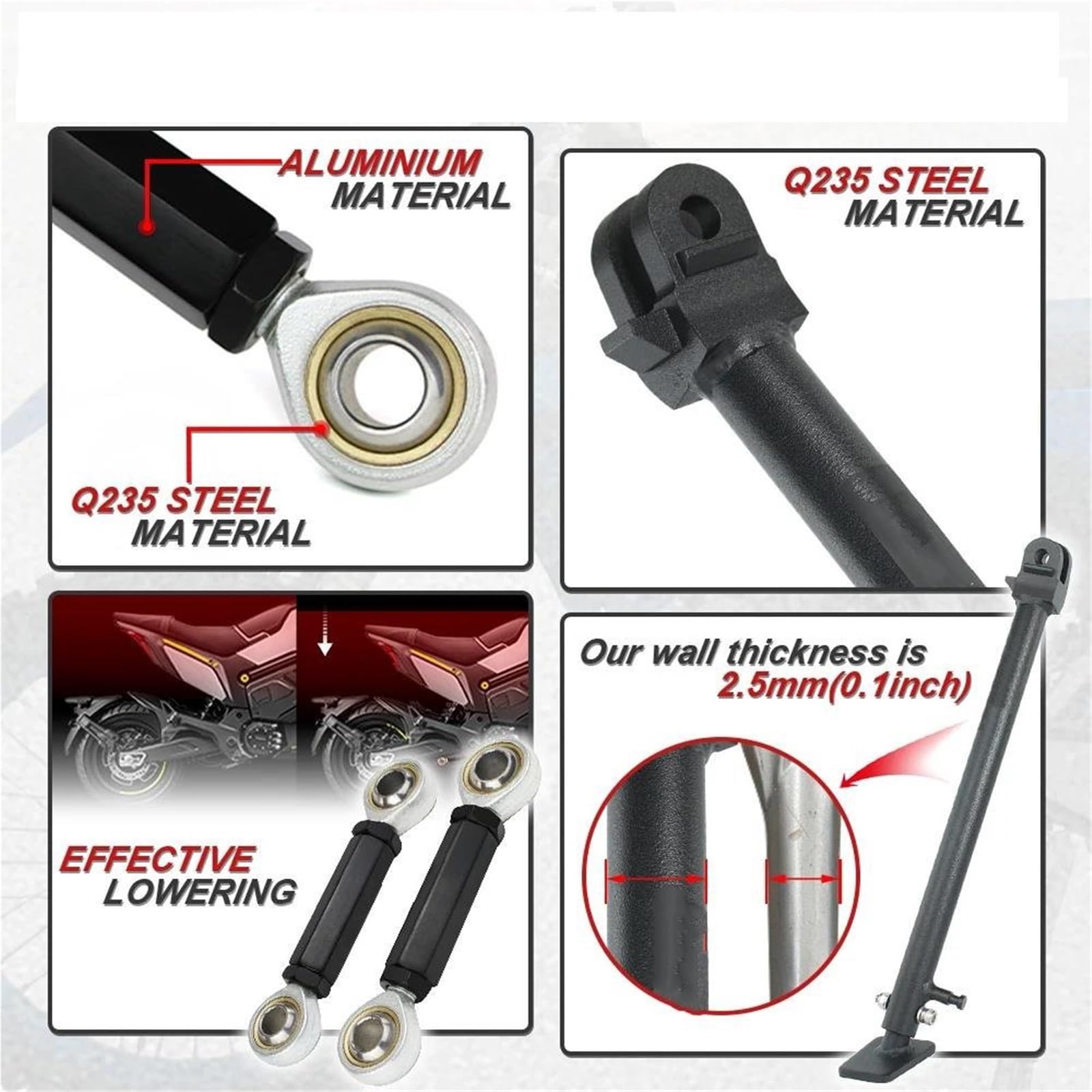 Rivestimenti Laterali Moto Cavalletto Regolabile Cavalletto Laterale Sospensione Posteriore per Y&amaha WR250F 2007-2019 WR450F 2007-2018 YZ450F