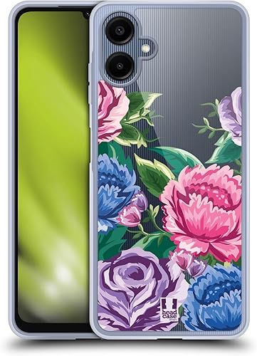 Head Case Designs Flourish Flower Power - Funda de gel suave protección de grado militar compatible con Samsung Galaxy A06 4G