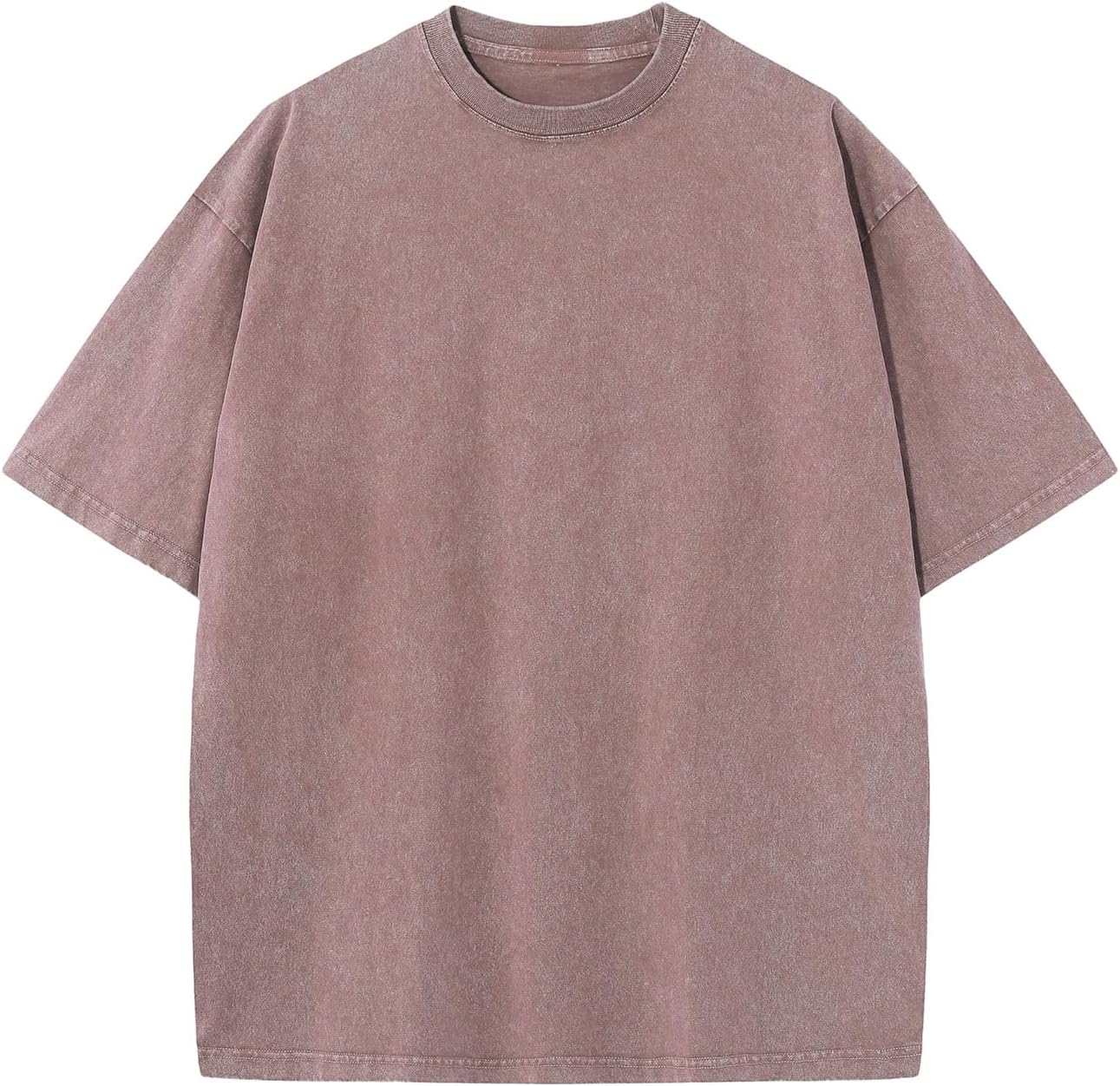 WENKOMG1 T Shirts for Man Short Sleeve Crew Neck Distressed T-Shirt Casual Summer Basic Tee Tops, S-2XL