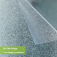Vista 7 de Película decorativa de privacidad para ventana, película decorativa para puerta de vidrio, tinte de ventana de adherencia estática, sin pegamento