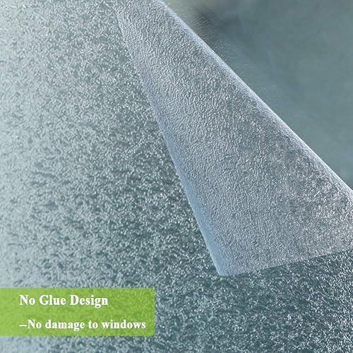 Miniatura 7 de Película decorativa de privacidad para ventana, película decorativa para puerta de vidrio, tinte de ventana de adherencia estática, sin pegamento,