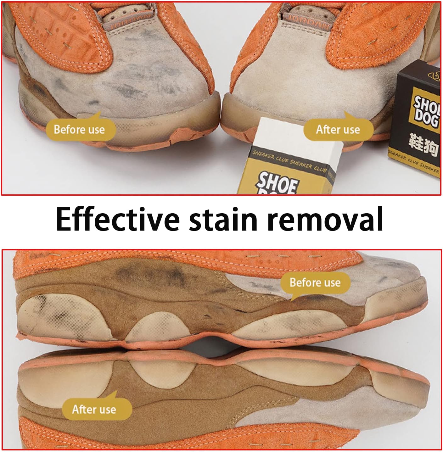 Shoe Care Cleaning Eraser, Portable Sneaker Eraser Wash Free Shoe Stain Cleaner, Rubber Block Shoe Brush Stain Remover Eraser for Clean Sneakers, Leather Shoes, Sports Shoes, Casual Shoes, Boots