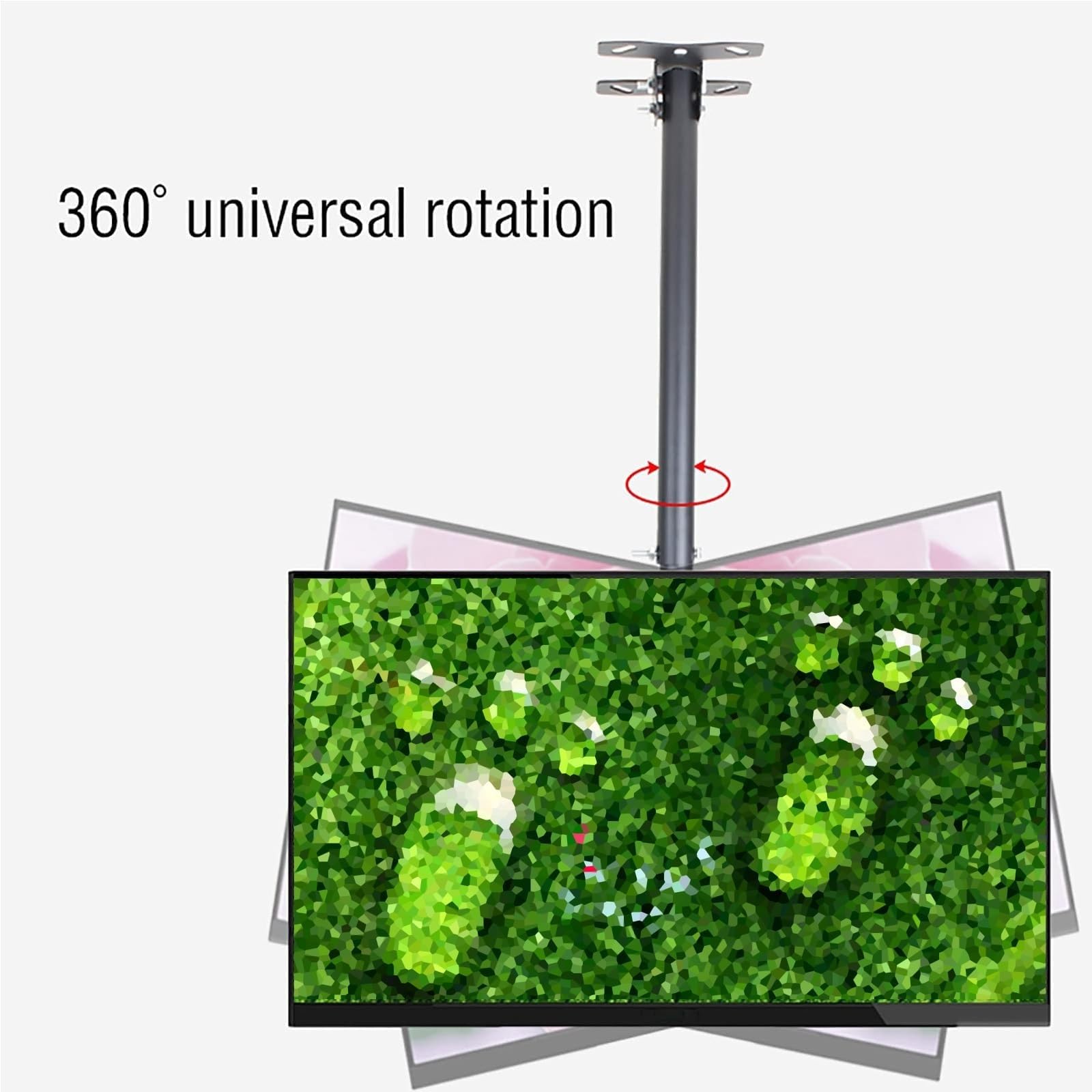 Supporto Da Soffitto Per TV LCD Telescopico E Girevole - Supporto Da Soffitto Per TV Con Inclinazione Regolabile, Per Montaggio A Parete Per TV Da 12-27 Pollici, VESA Massimo 200x200mm(2M)