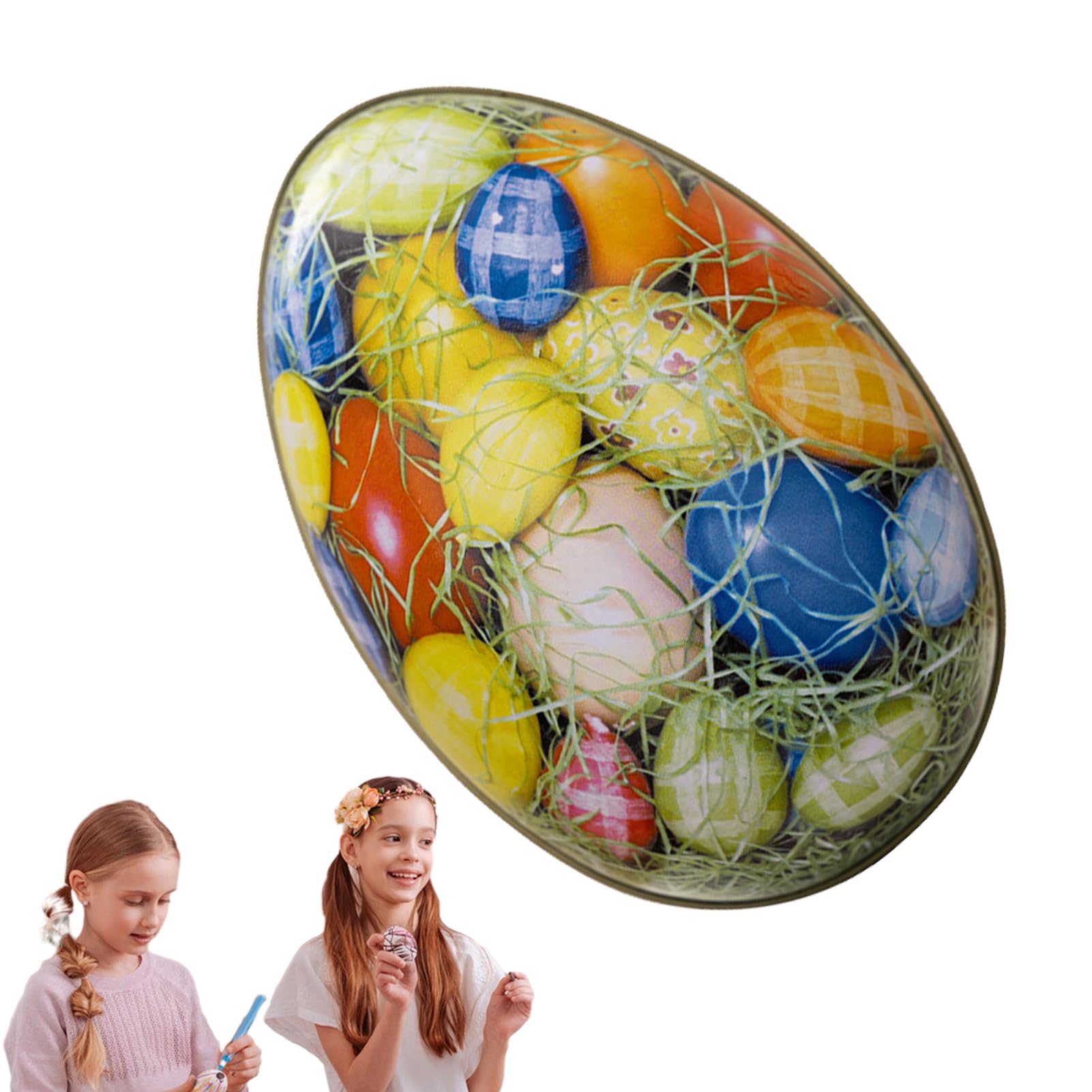 BUNIQ Easter Egg Shaped Box | Tins Filler Easter Egg Container - Tins Filler Easter Egg Container, Easter Eggs Shaped Candy Box Holder, Easter Egg Decoration