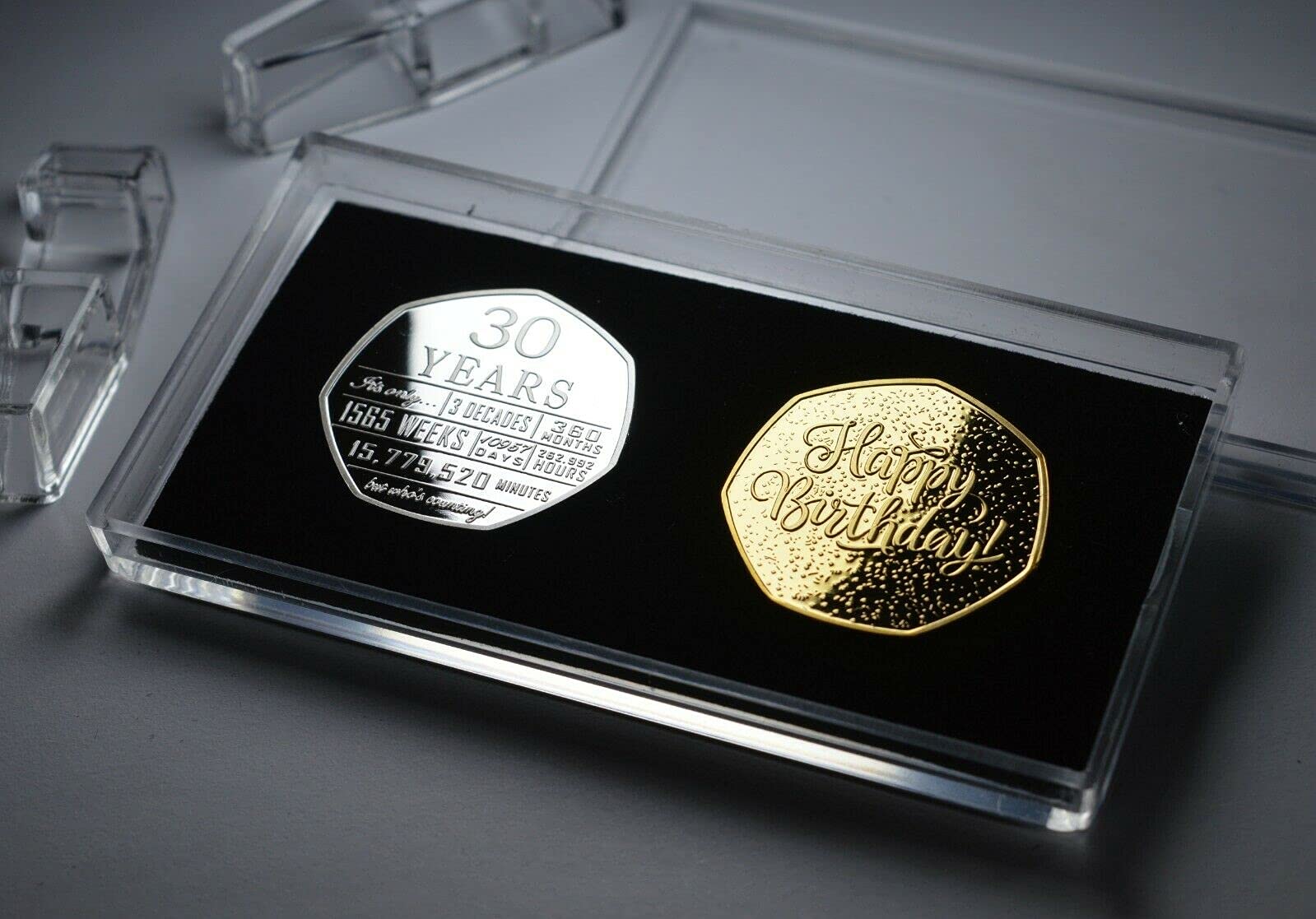 The Commemorative Coin Company Silver/Gold Pair Of 30Th Birthday .999 & 24Ct Commemoratives In Display/Presentation Case. Unique Gift/Present Party/Celebration Ideas 30 Thirty Years