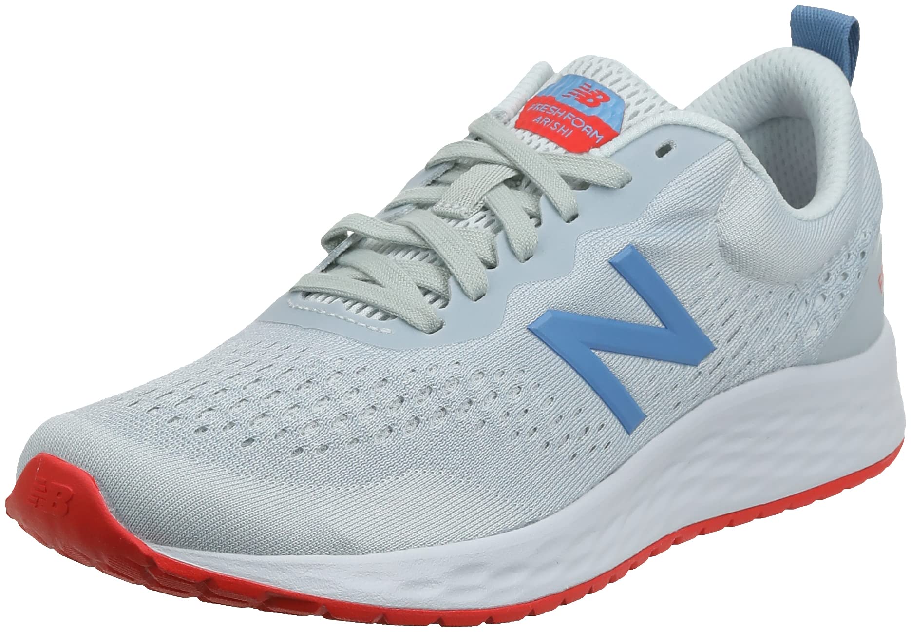 New Balance Women's Fresh Foam Arishi V3 Running Shoe, White/Blue/Orange, 6.5