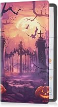 Fall Car Registration & Insurance Card Holder, Pumpkin Hut Halloween Vehicle Glove Box Car Organizer - For Receipt, Cards, License