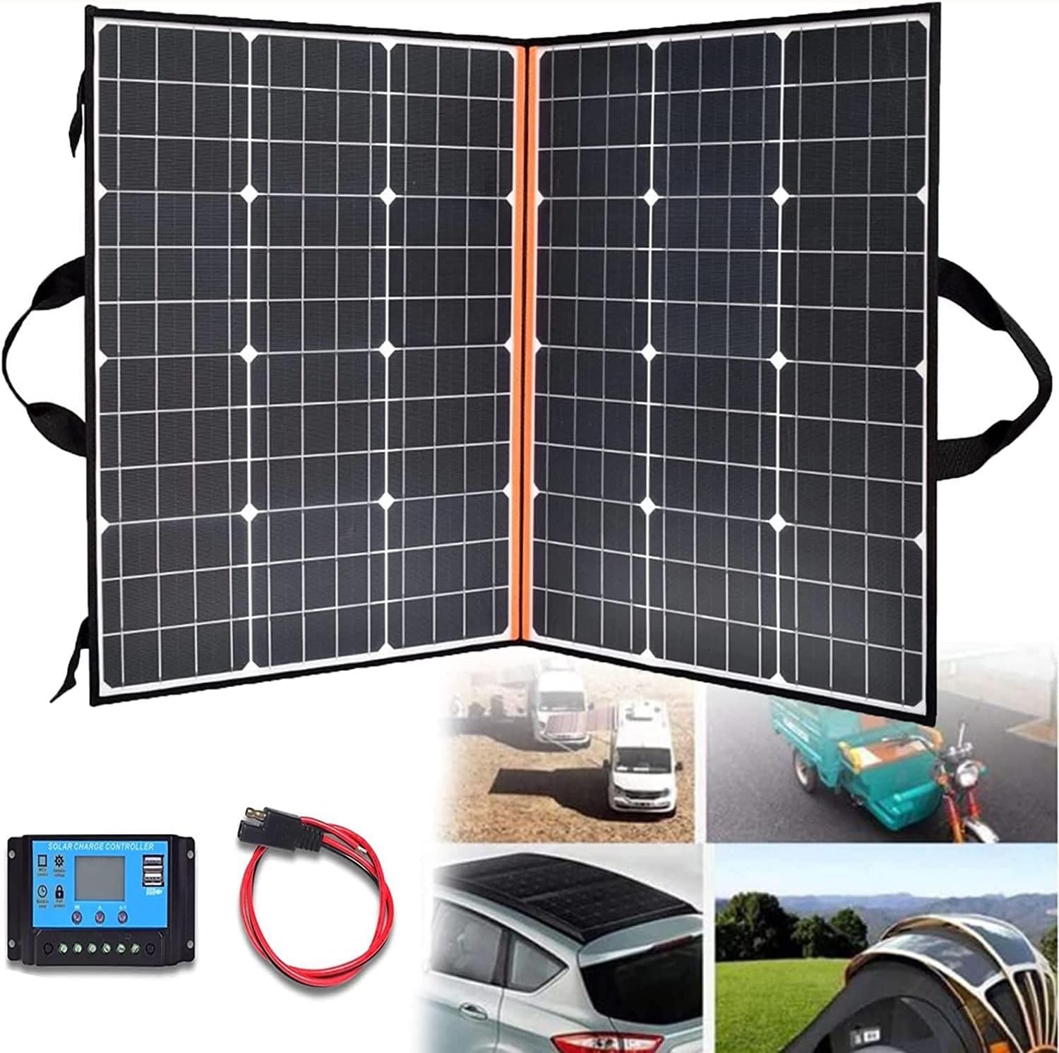 200 Watts Foldable Solar Panel Charger Kit with Controller