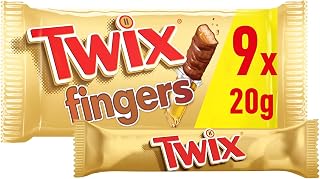 Twix Caramel & Milk Chocolate Fingers Biscuit Snack Bars Multipack 9x20g