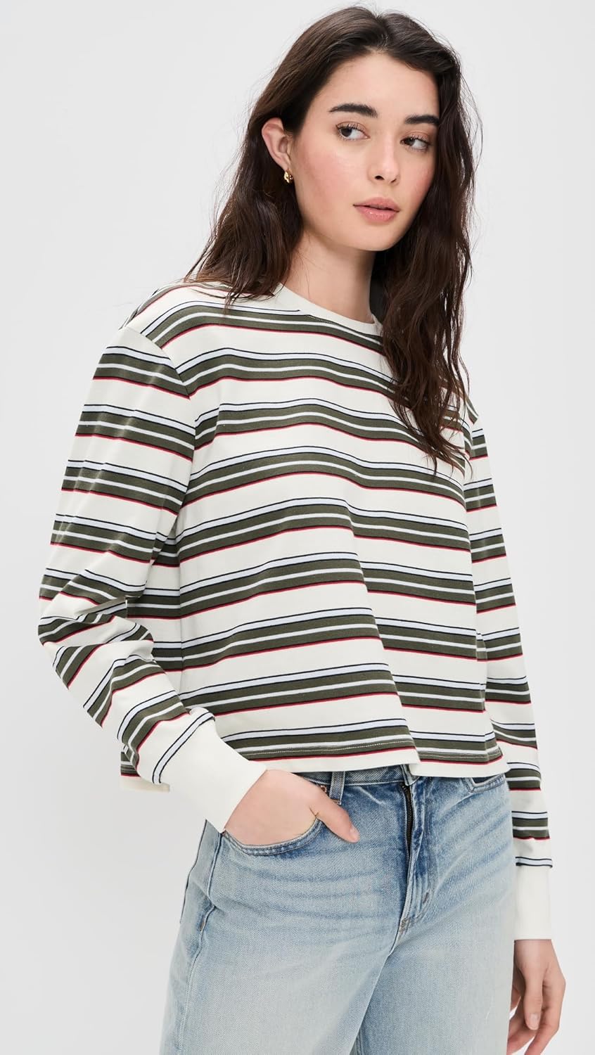 JOE'S JEANS Women's The Long Sleeve Boxy Tee - Image 2
