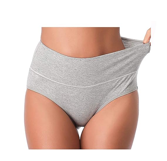 Think Tech Combo Women's High Waisted Cotton Hipster Panty Ladies Soft Panties l Women Cotton Hipster Panty l Women's Seamless High l Women Underwear - (Pack of 3 High Waist)