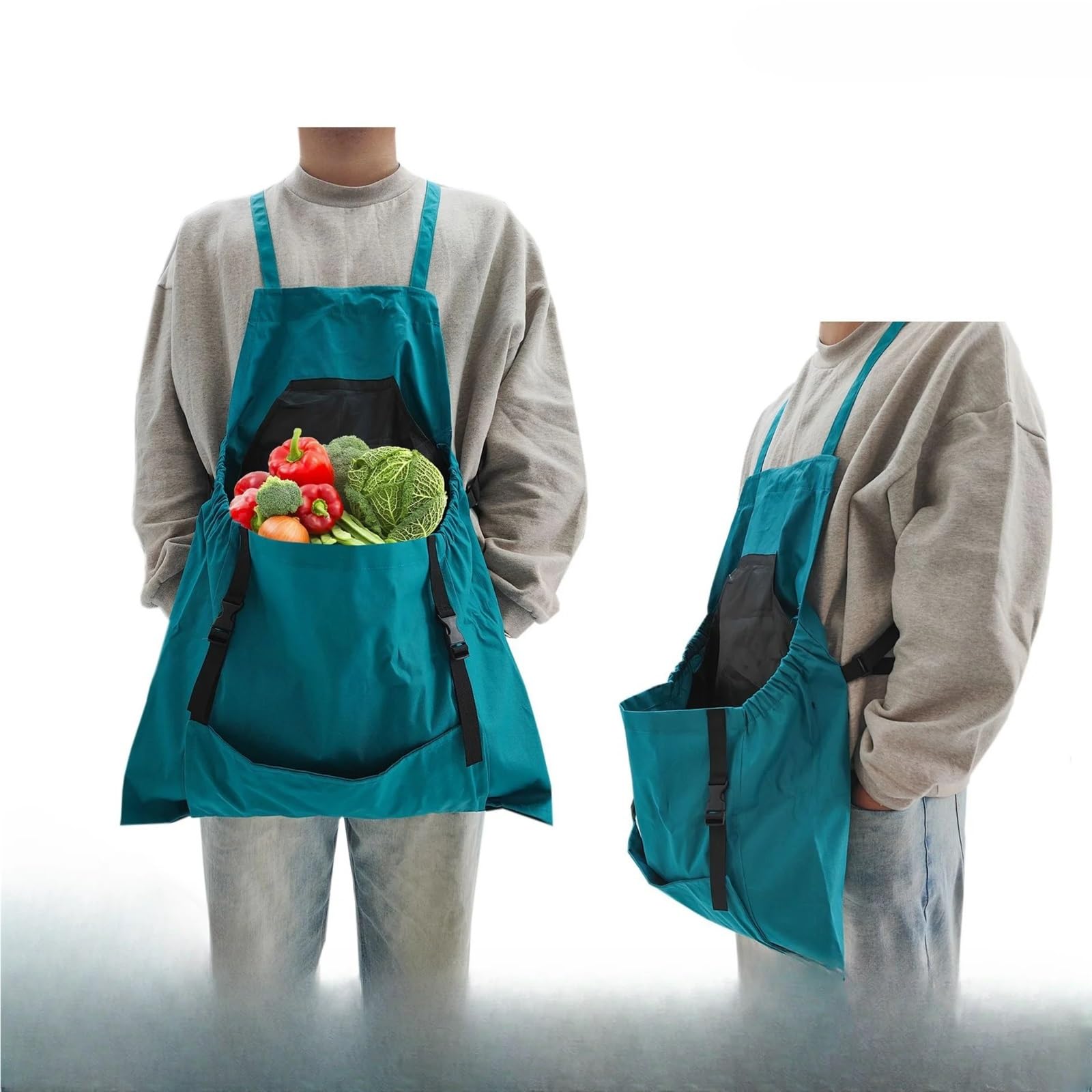 Grembiule da raccolta for esterni, 3 pezzi, tasca grande, frutta giardinaggio Per Giardino
