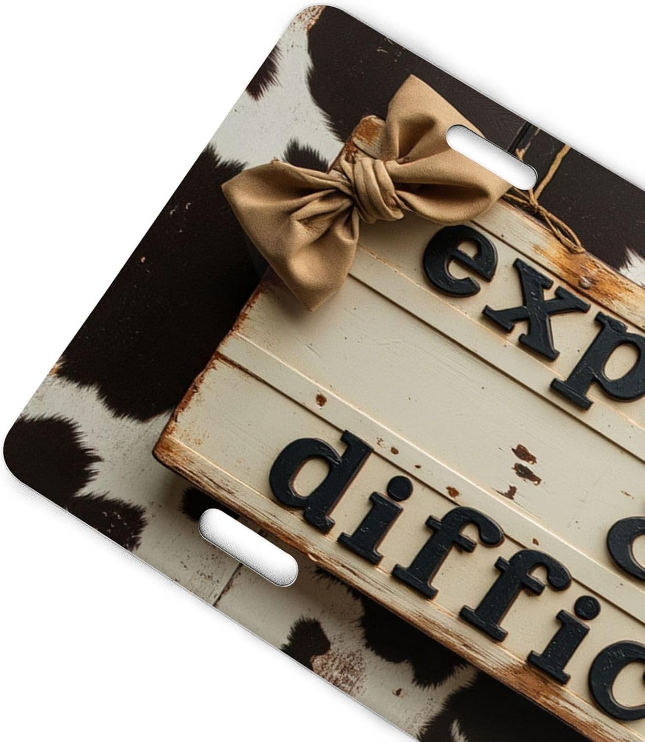 Expensive Difficult Aluminum License Plate Western Decor 6x12 image 5