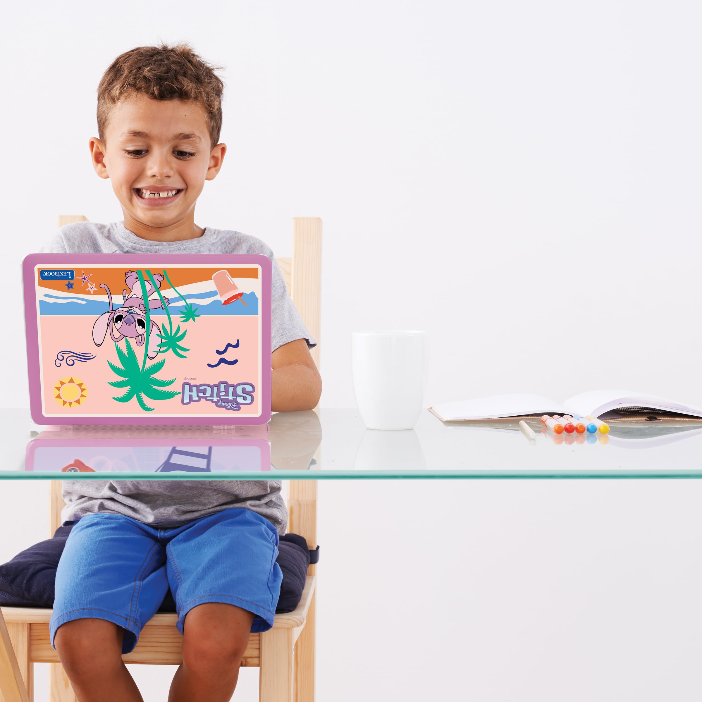 LEXIBOOK, Disney Stitch Angel, Bilingual Educational Laptop - 124 Activities in French/English, JC598D1i1 - Image 4