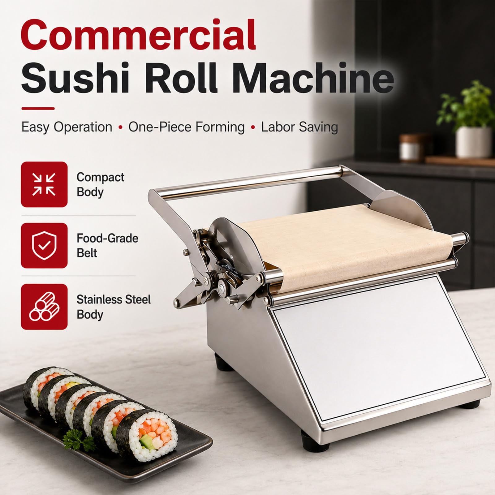 Manuelle Sushi-Rollmaschine für runde Sushi-Teigtaschen