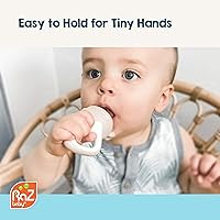 Vista 4 de RaZbaby Baby Solids/Frozen Fruit Feeder Pacifier, Infant Teether Toy 6M+, BPA-Free Silicone Pouch & Nipple, Safely Introduce Solids, Natural