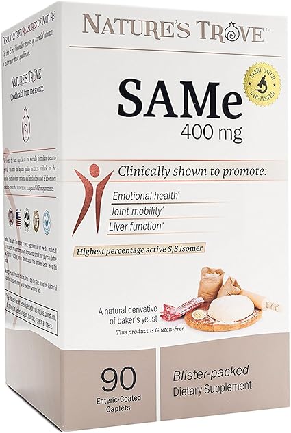 Amazon Com Sam E 400 Mg De Nature S Trove 90 Capsulas Entericas Revestidas Vegano Kosher Sin Omg Sin Soja Sin Gluten Promueve El Estado De Animo Positivo Y La Comodidad De Las