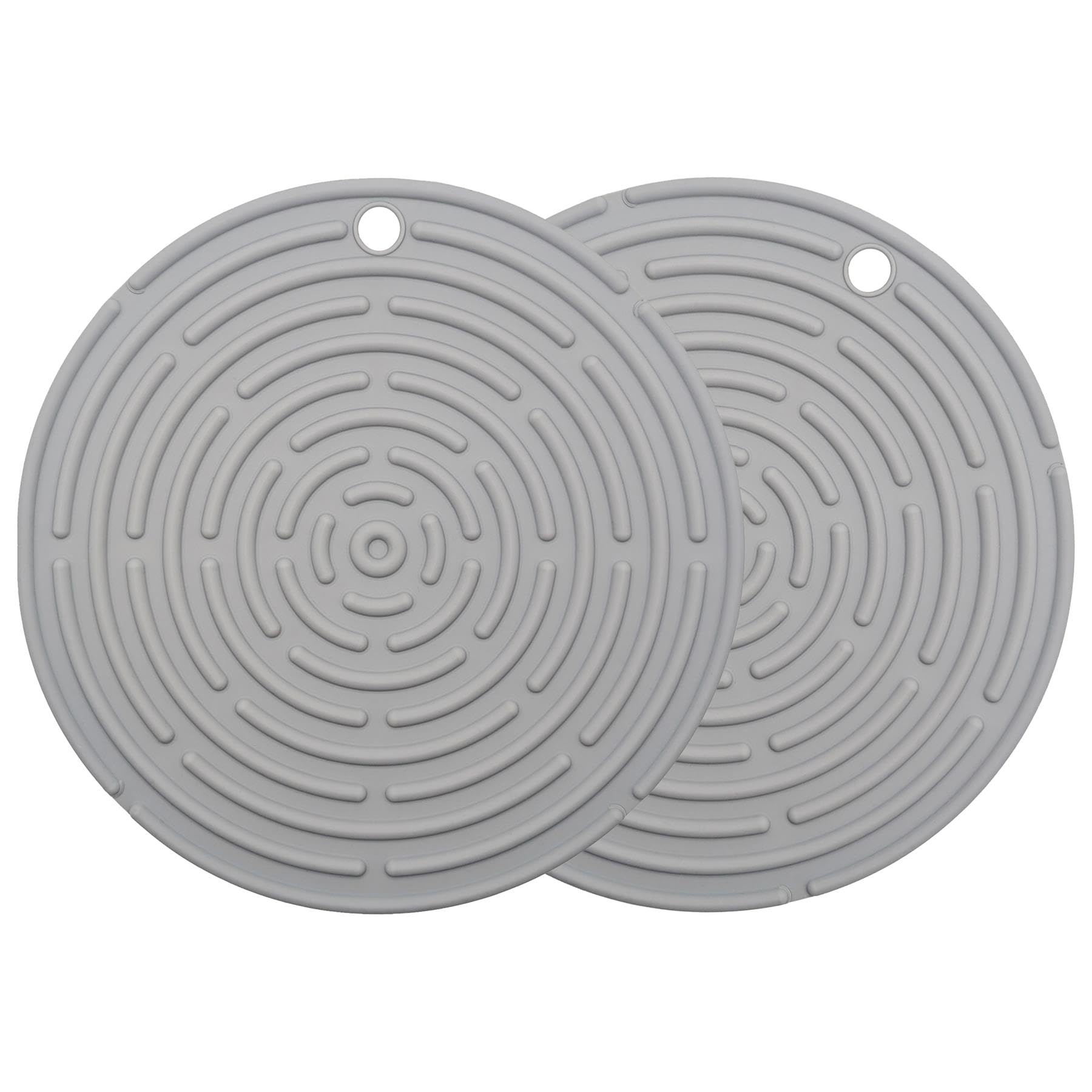 Argon Tableware Silicone Trivets - 18Cm - Grey - Pack Of 2 - Grey