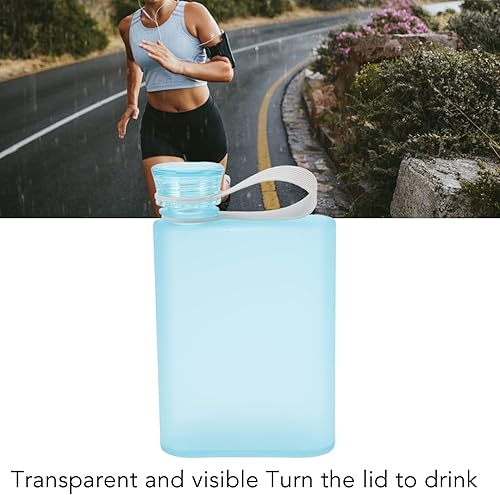 Miniatura 5 de Botella de agua plana 128fl oz botella de agua cuadrada de plástico a prueba de fugas reutilizable delgada botella de agua de papel portátil para