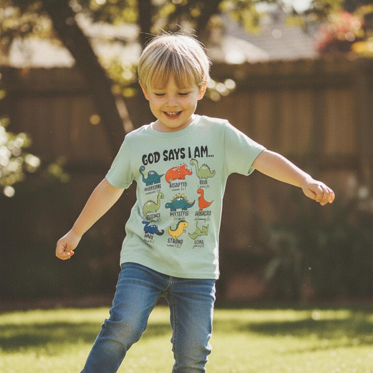 Toddler Baby Boy Summer Outfit God Says I Am Handsome Truck Tractor Shirt Short Sleeve Tops T-Shirt Little Kids Clothes - Image 5