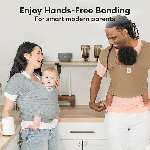 Miniatura 111 de KeaBabies Portabebés - Portabebés todo en 1 original para recién nacidos a niños pequeños, fácil de llevar, pegado manos libres, ligero, Laberinto