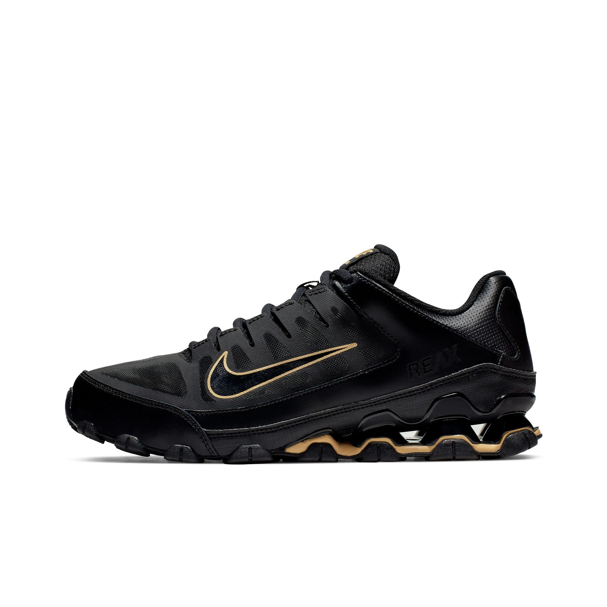 Nike Nike Reax 8 Tr Mesh, Men's Gymnastics Shoes, Black (Black/Mtlc Gold/Black 020), 8 UK (42.5 EU)