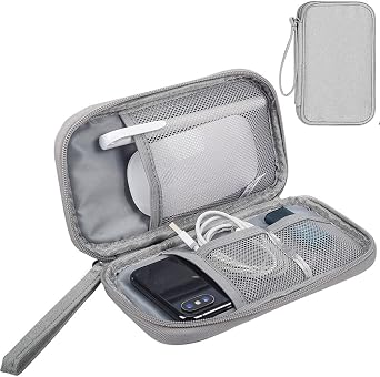 Electronic Organizer, Small Travel Cable Organizer Bag, Digital Gadget Organizer Case, Waterproof Travel Gear Storage Carrying Sleeve Pouch for Cables, USB, Earphones, Portable Hard Drives, Power Bank