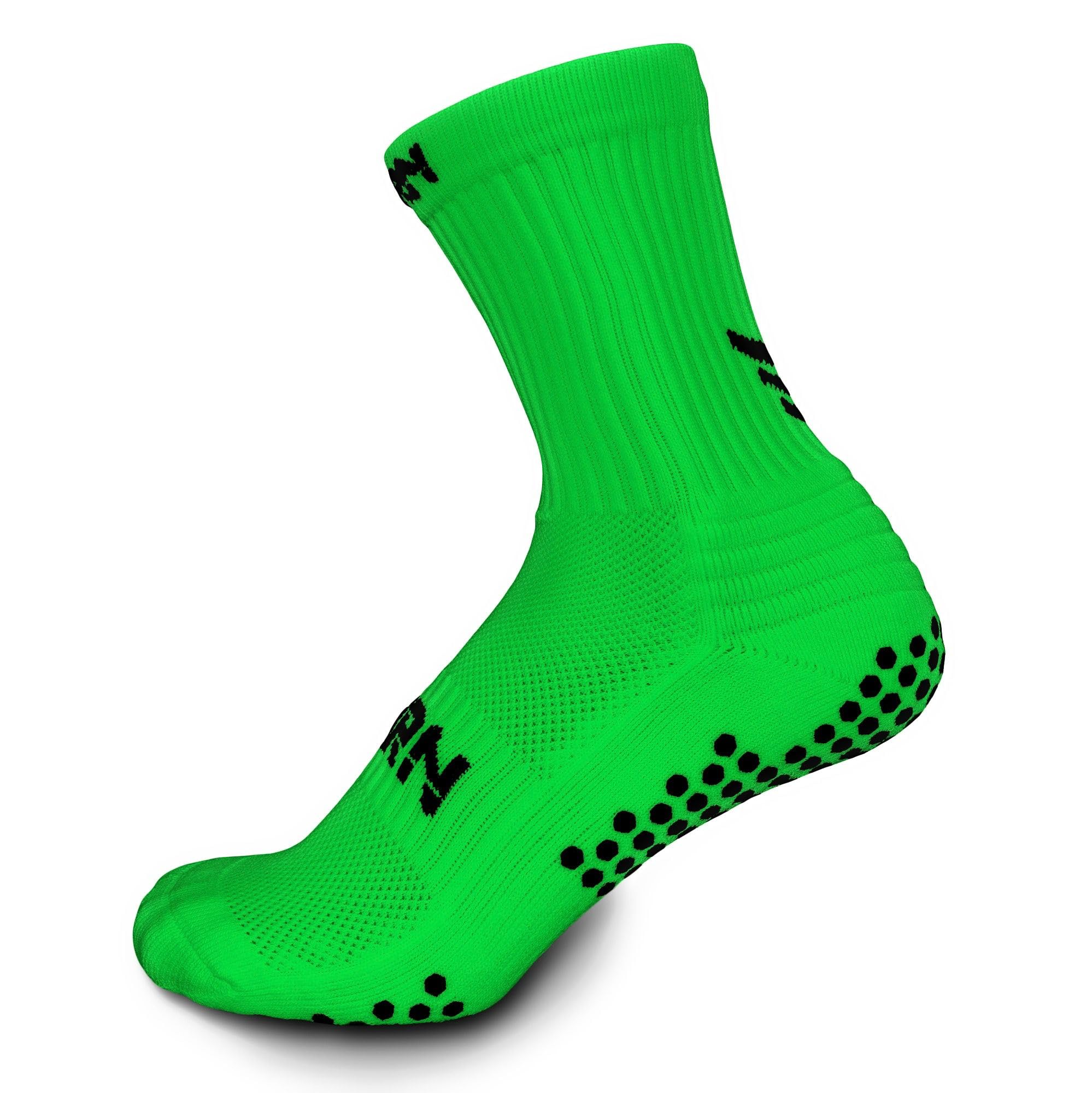 Torn Sports Green with Black Midcalf Grip Sock UK 5-8