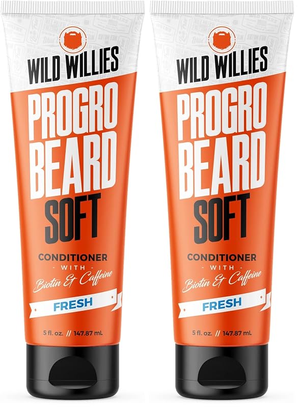 Condicionador para Barba Wild Willies com Biotina e Cafeína, 5 oz, Pacote com 2