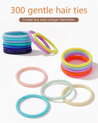 Miniatura 7 de Jollybows 300 ligas para el pelo de bebé de 1 pulgada para niñas pequeñas, elásticas y suaves, soportes para cola de caballo para niños