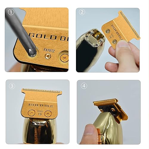 Miniatura 3 de FX707Z DLC - Cuchillas de repuesto compatibles con recortadoras de cabello BaBylissPRO FX787 y LoPROFX FX726, paquete de 2