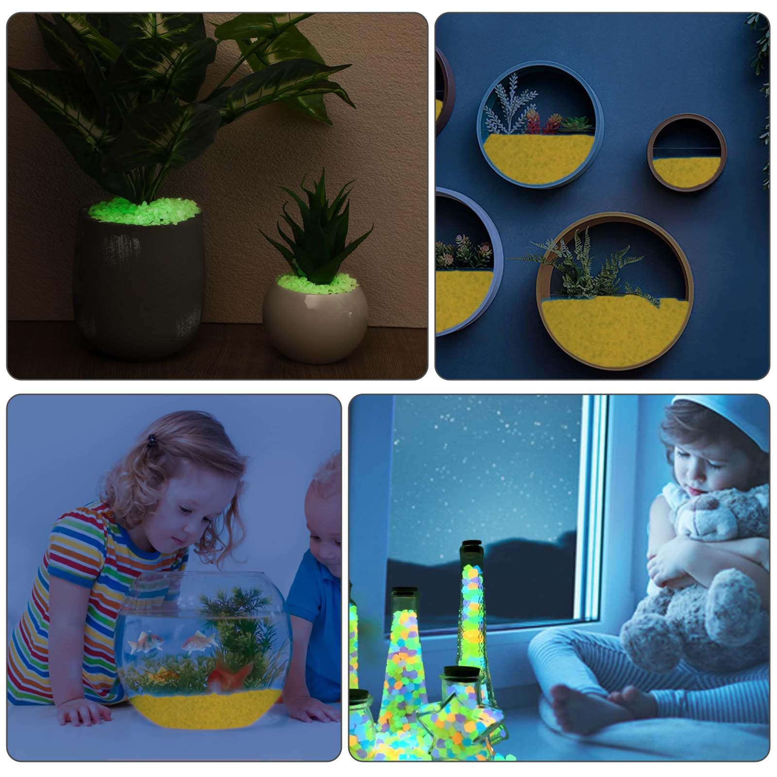10000 pezzi che si illuminano al buio sassi da giardino, ghiaia per giardino, decorazioni acquario, pietre da giardino, sassolini decorativi Ideale per decorare cortili o interni(Blu)