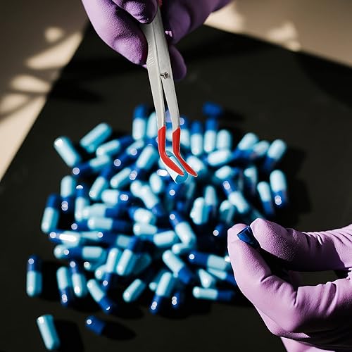 Vista 13 de Juego de 2 pinzas con puntas de goma, puntas planas dobladas y rectas, pinzas recubiertas de PVC para sellos, monedas, joyas, manualidades, verde.