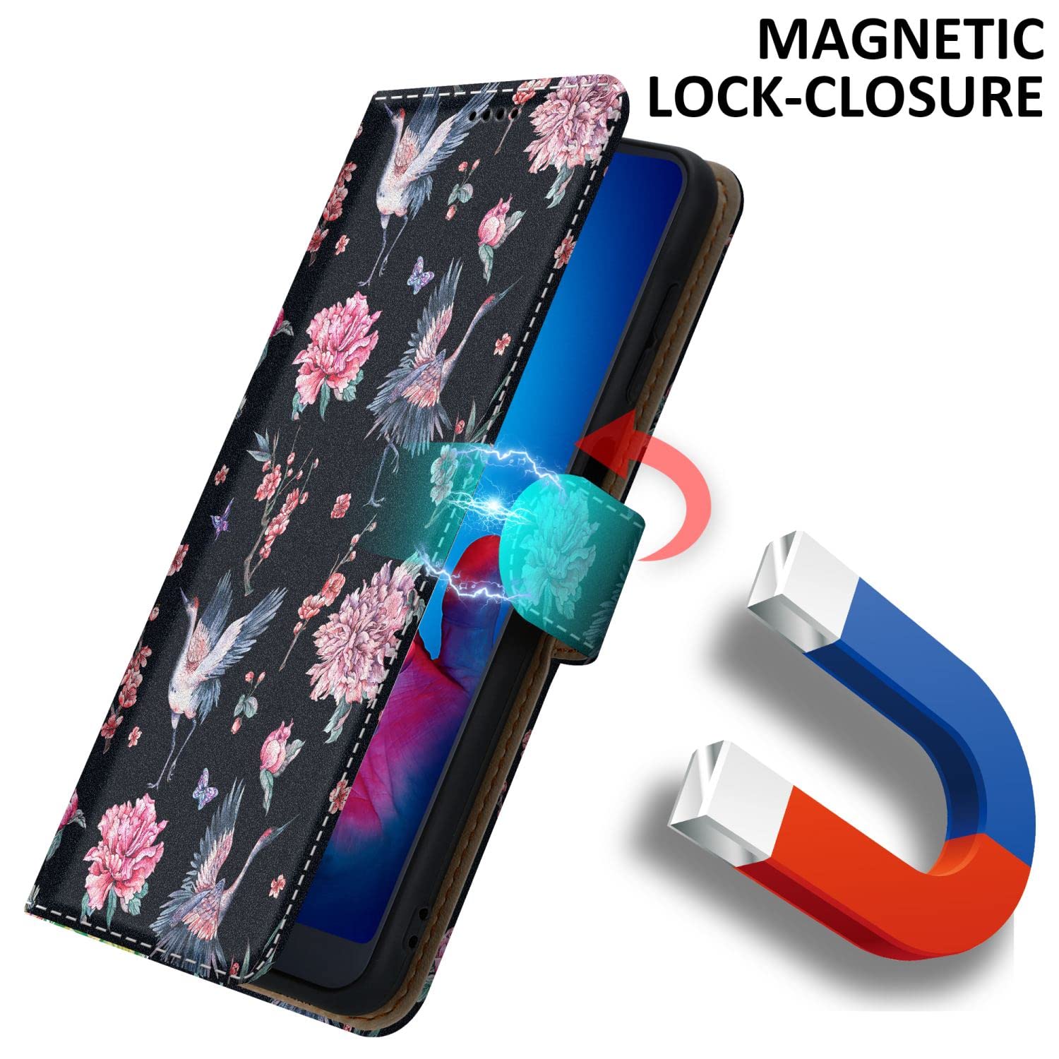 Custodia Compatibile Con Huawei Mate 20 In Lilla Scuro Fiore