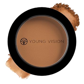 YOUNG VISION Matte Peachy Powder Bronzer for Fair-Light Skin,02 | Sweatproof, Waterproof Pressed Setting Powder Blurs Fine Lines and Controls Shine for a Smooth, Flawless, Lightweight Finish