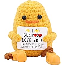 BILOLLY I Love You Gifts for Her Him Boyfriend Girlfriend Wife Husband Couple, Birthday Anniversary Valentines, Handmade Crochet Knitted Cute Duck