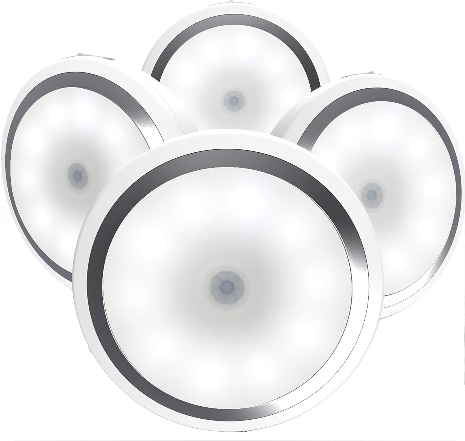 Magictec Motion Sensor Light, Cordless Battery-Powered LED Night Light, Stick-Anywhere Closet Lights Stair Lights, Safe Lights for Hallway, Bathroom, Bedroom, Kitchen, Batteries are Included, 4 Pack