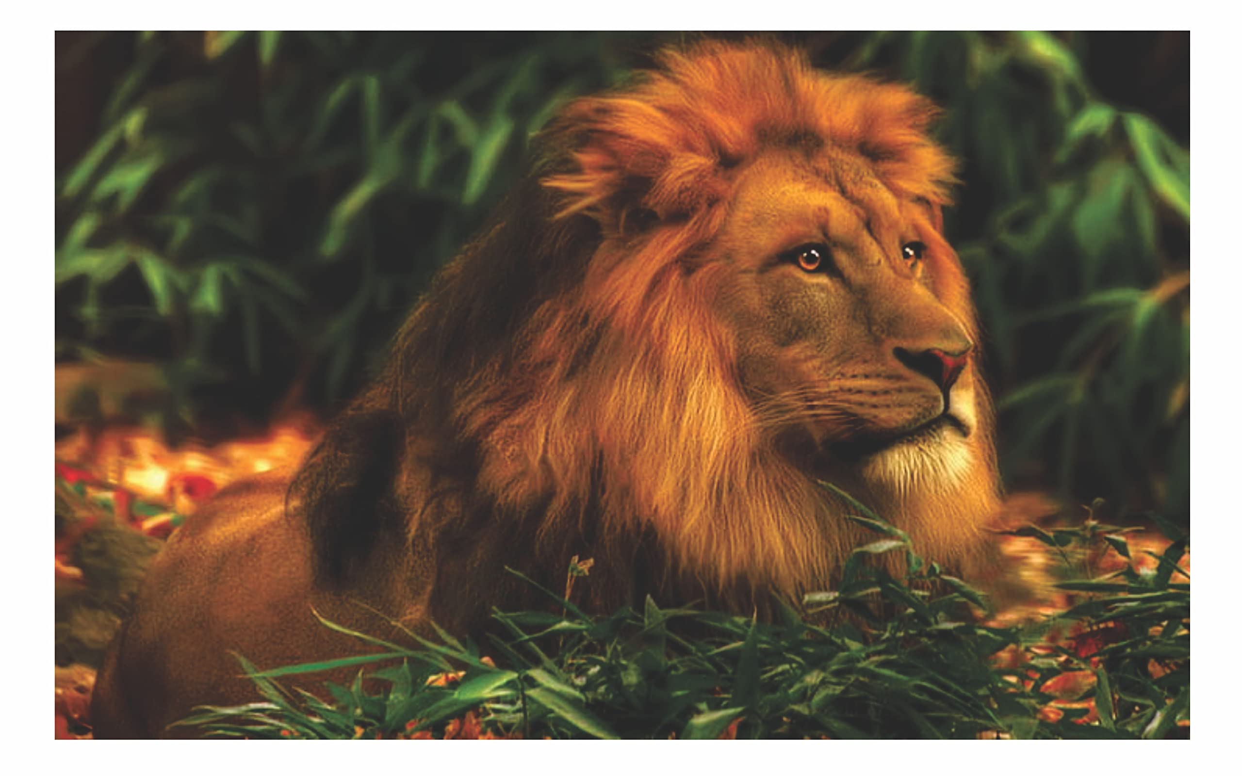 Byteon Barbary Lion Multicolor Wall Posters 18x12