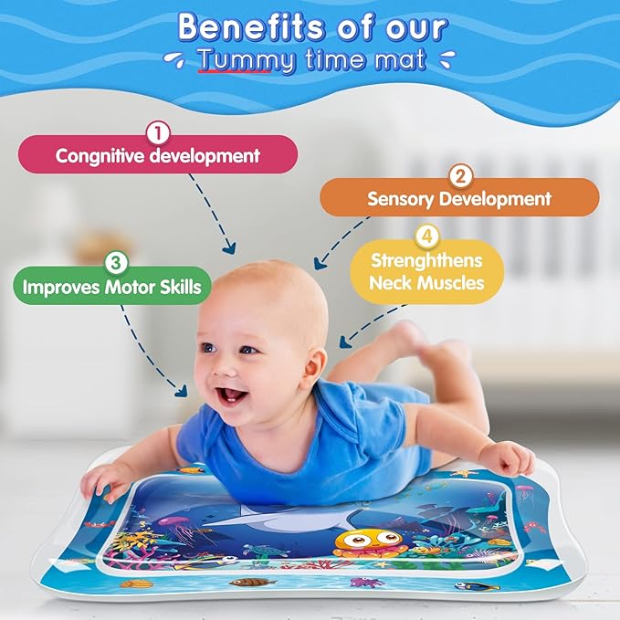 Infinno Tapete de Agua Tummy Time para Bebés 3-12 Meses miniatura 3