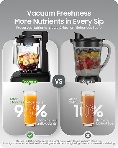 Vista 2 de Licuadora al vacío profesional comercial con protector silencioso, 2026 actualizado 40000 RPM, máximo 3000 W/4 HP, taza Eastman Tritan de 56 onzas