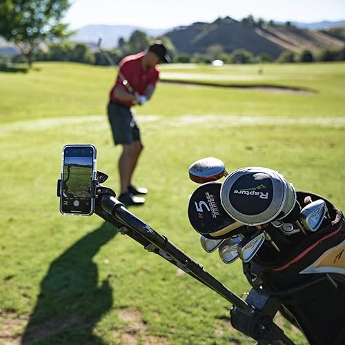 Miniatura 4 de Golf Gadgets - Sistema de grabación de swing  Soporte para carrito de golf o carrito de tracción para teléfono inteligente. Compatible con iPhones,