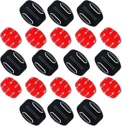 Miniatura 2 de AFAITH Paquete de 10 soportes adhesivos planos 3M para estuche de cámara GoPro